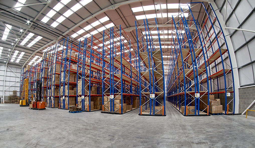Completed warehouse interior
